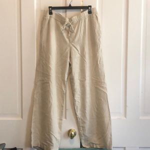 Tan linen pants